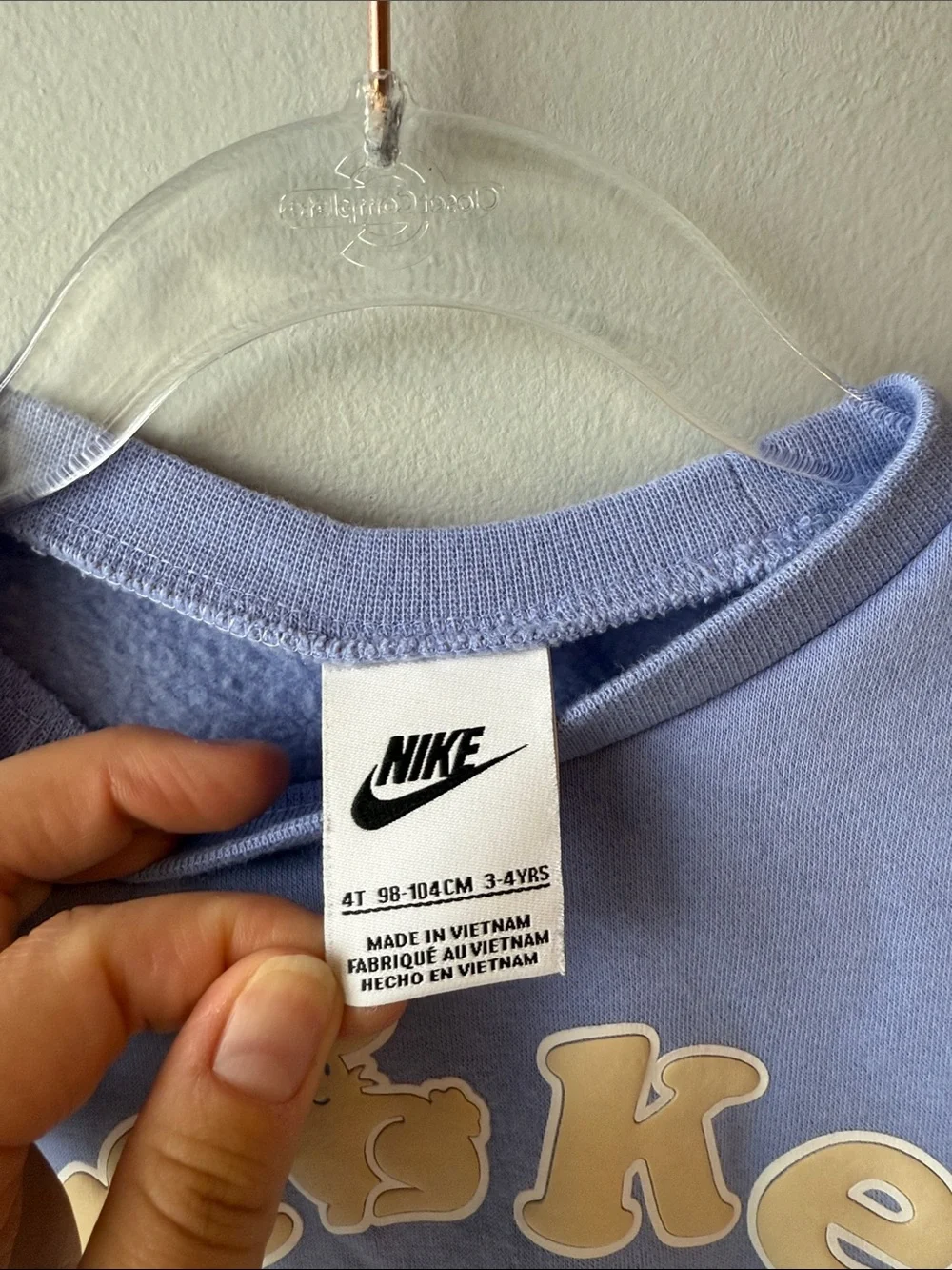 Nike Girls‎ 4T Bunny Logo Crewneck Sweatshirt